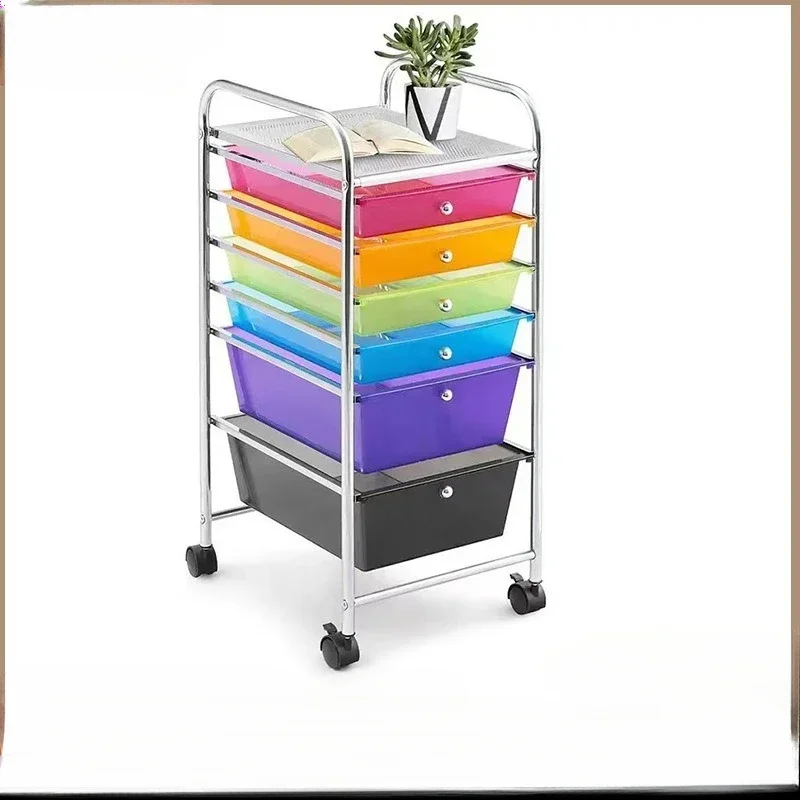 

Drawer Rolling Storage Cart Mobile Utility Organizer with Lockable Wheels and Drawers for Home Office and Multipurpose Use