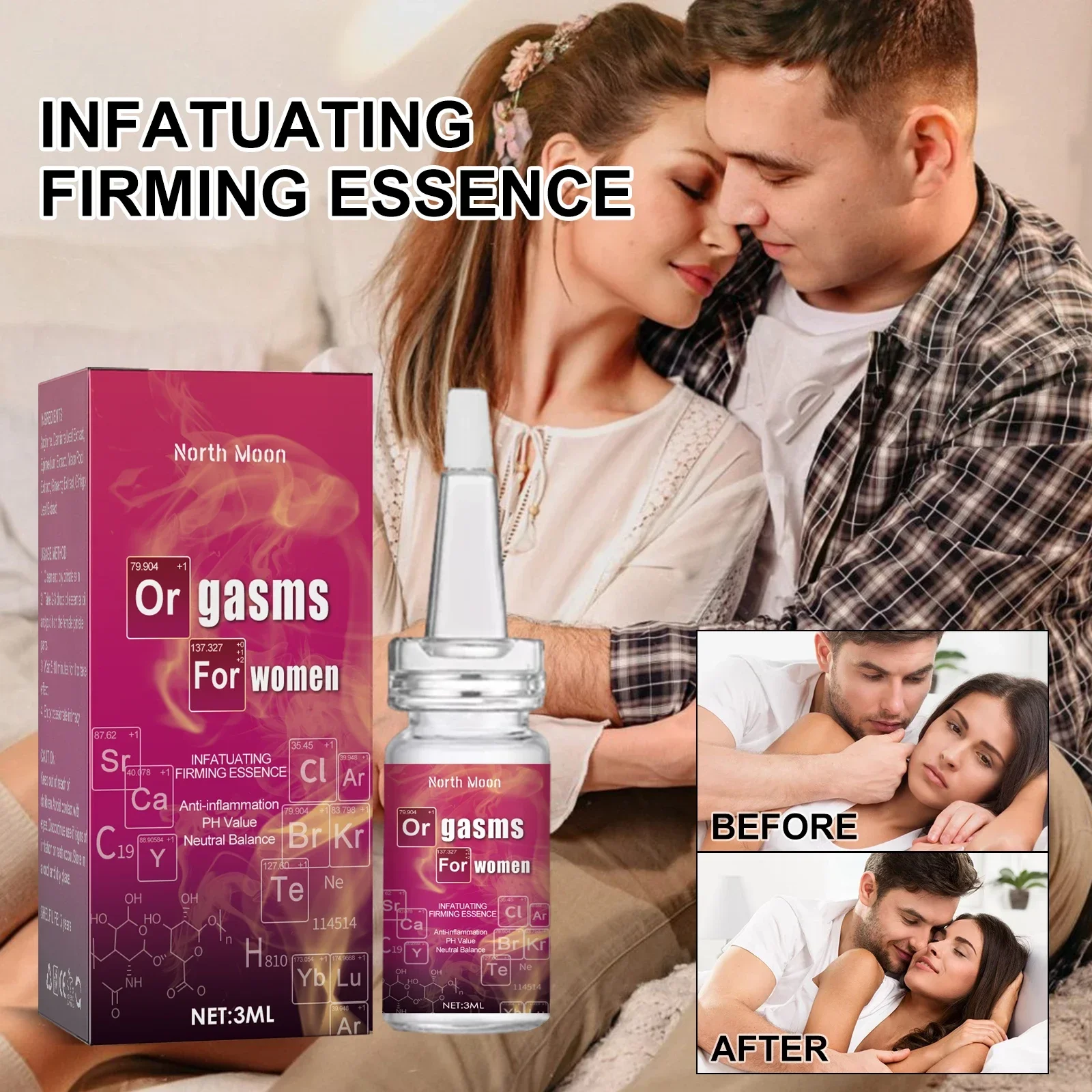 Oli sessuali in gel excitativo femminile per l'essenza rassodante infatuante per le donne acriliche