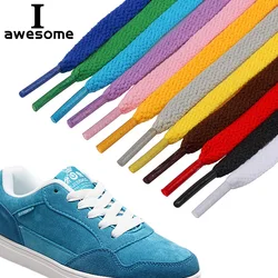 29 kolorów 1 para Shoelace płaskie popularne buty sportowe sznurowadła Casual Canvas Unisex poliester Shoelaces Shoelace długość 80 100 120 CM