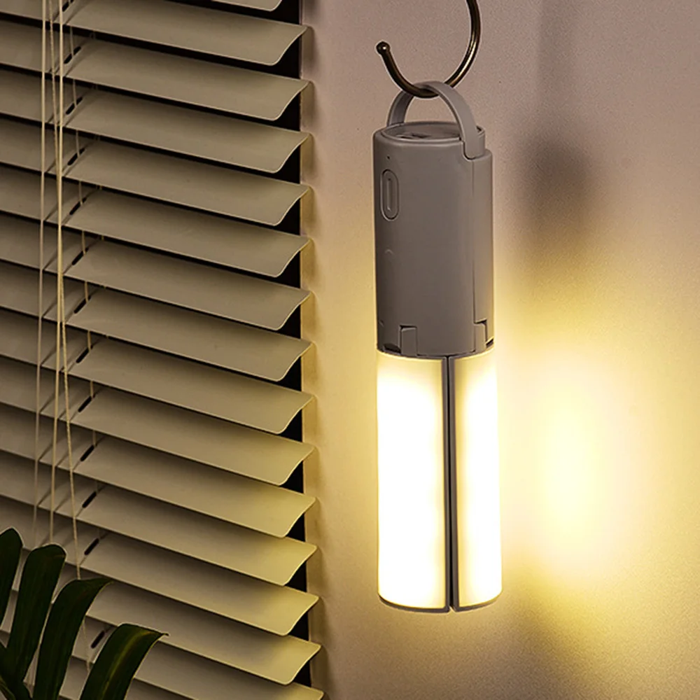 Folding Outdoor Camping Light Portable Rechargeable High Capacity Lighting Student Dormitory Hanging Tent Hanging Light Lantern
