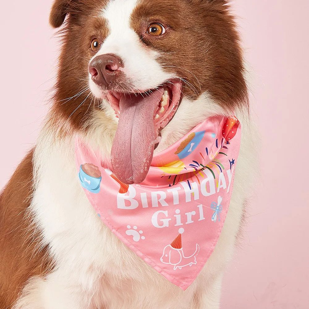 

Набор для вечеринки по случаю дня рождения для домашних животных — регулируемые праздничные шапки и нагрудники-банданы для собак и кошек, треугольные повязки для домашних животных, аксессуары для собак