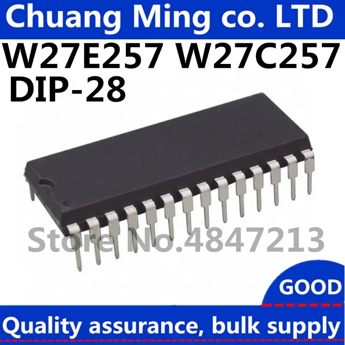 50pcs/lot W27E257-12 W27E257-10 W27C257-10 W27E257 27E257 27C257 DIP28 Car Memory EEPROM Chip Good Quality