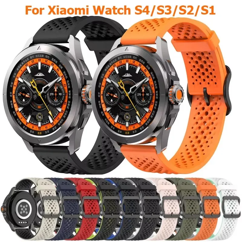 22mm Sport Silicone Strap For Xiaomi Watch S4 Band For Xiaom Watch 2 2Pro S3 S2 S1/S1 Pro Active Mi Color 2 Wristband