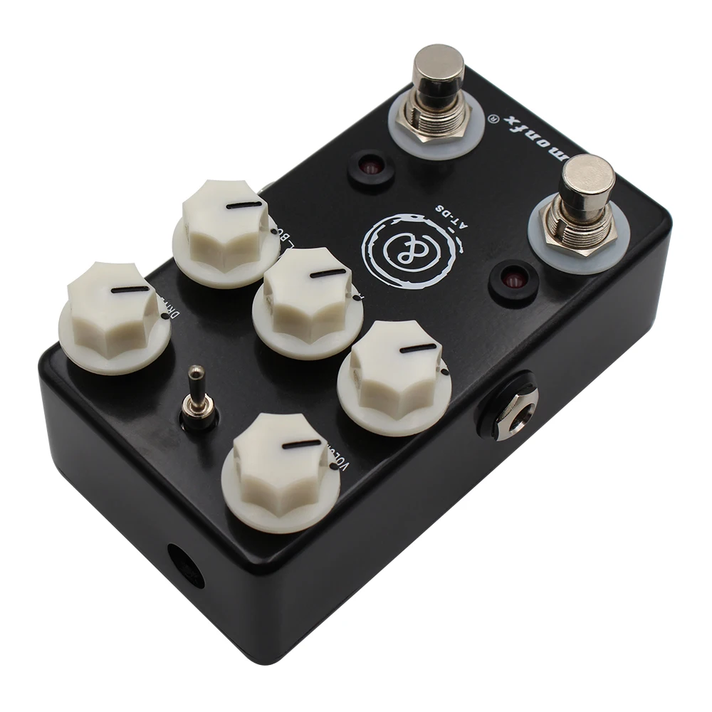 Demonfx AT-DS schwarz und rot hochwertige gitarre effekt pedal overdrive verzerrung mit echtem bypass