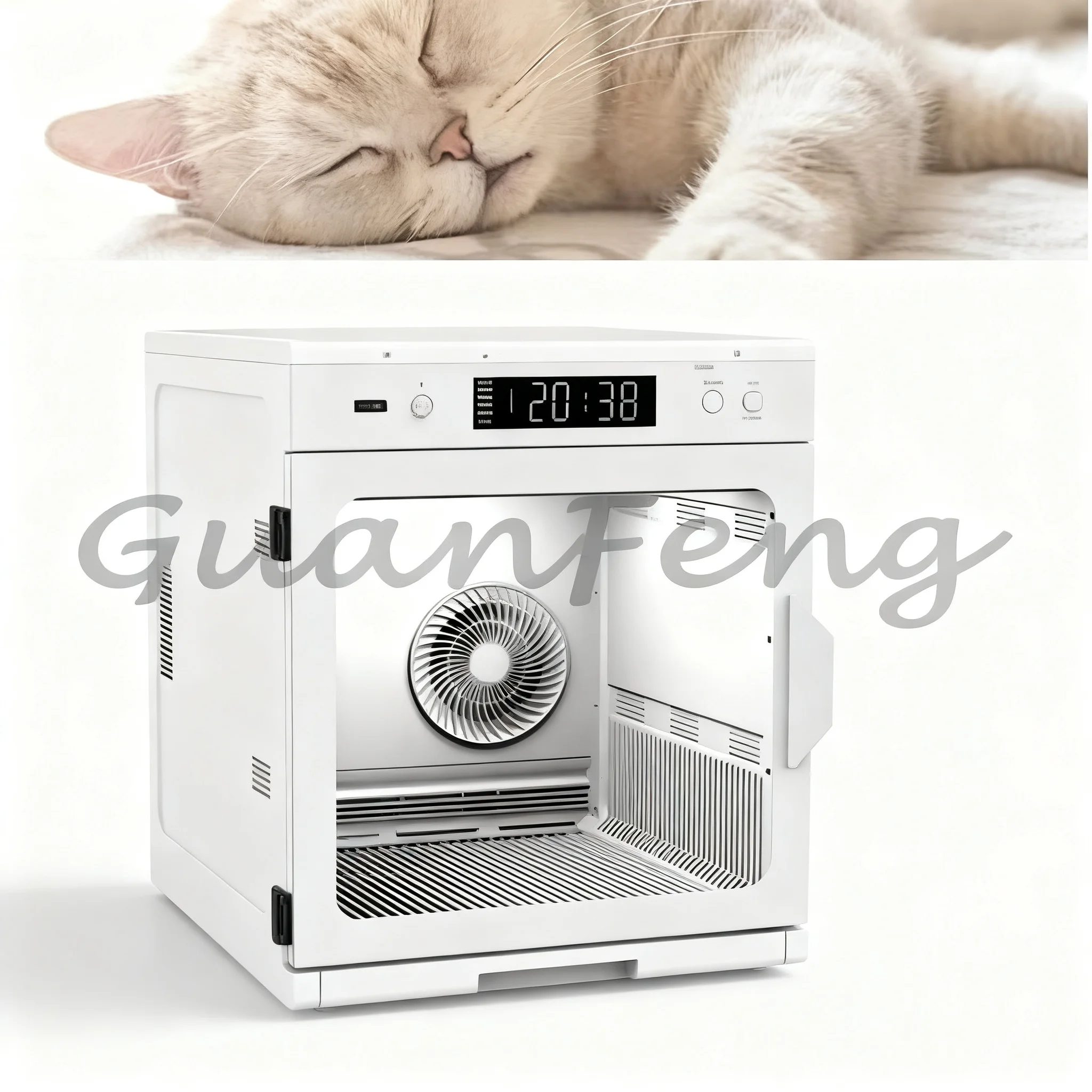 Smart Automatic Pet Dry Room, Constant Temp Natural Wind Dryer Box for Home Grooming Cats & Dogs
