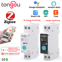 TUYA ZigBee Smart Circuit Breaker Power Metering 1P 63A DIN Rail for Smart Home wireless Remote Control Smart Switch by APP TONG