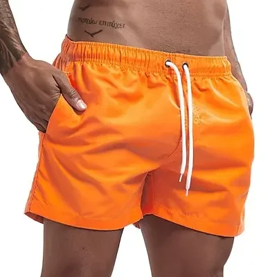 Men\'s Swim Shorts Swim Trunks Quick Dry Board Shorts Bathing Suit Breathable Drawstring With Pockets for Surfing Beach Summer