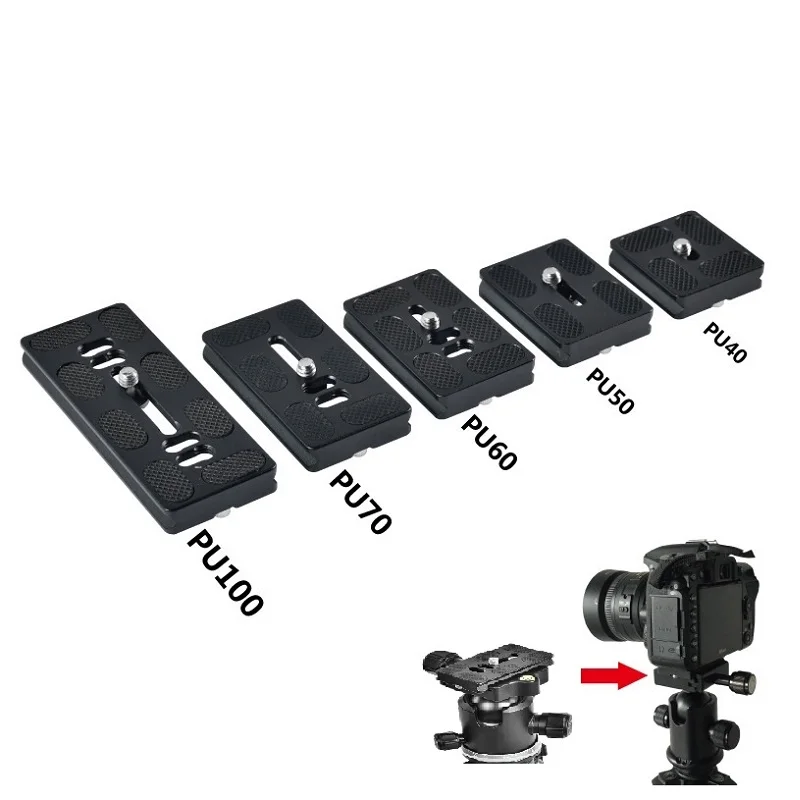 Universal Metall Schnellwechselplatte Für Benro Arca Stativ Kugelkopf Kamera Stativ Adapter Montage Platte Bord PU 50-100