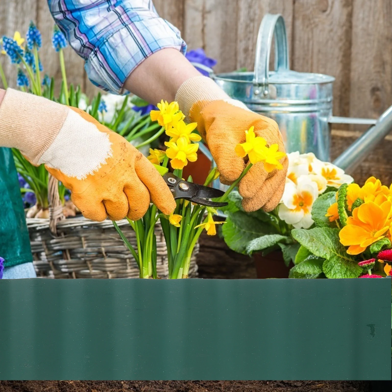 

Plastic Fence Waterproof Durable Lightweight Easy Install Garden Scene Decoration Yard Edging Border Landscape Ornament