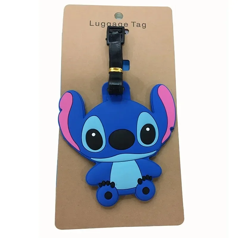 Disney Anime Cute Stitch Luggage Tag Suitcase ID Addres Holder Baggage Boarding Tags Portable Label