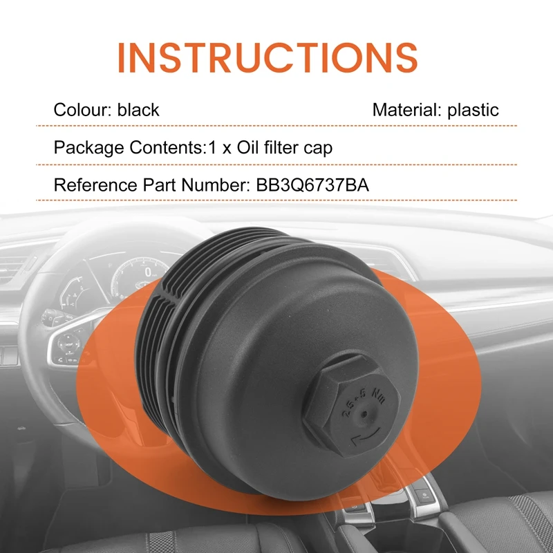 Oil Filter Housing Cap Cover BB3Q6737BA Automobiles Filters Cap Car Filter Cover For MAZDA BT-50 FORD RANGER