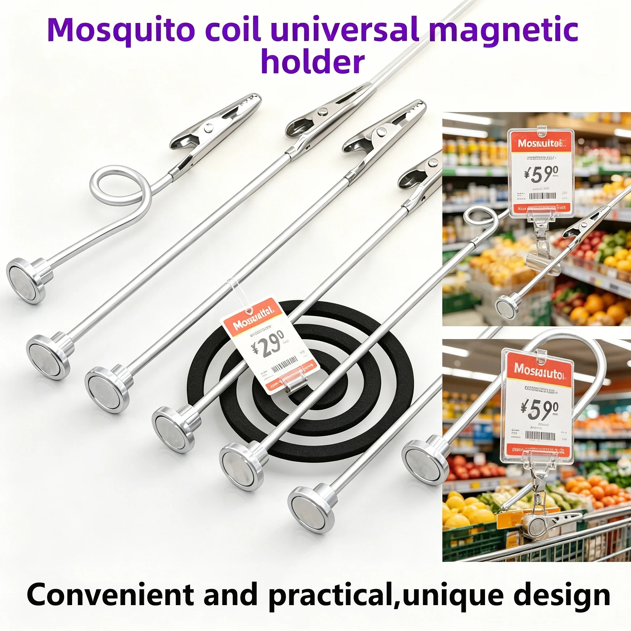 

Magnetic Universal Joint Dual-Head Alligator Clip Stand - Flexible Bendable Holder for DIY Craft, Model Painting &Mosquito Coils