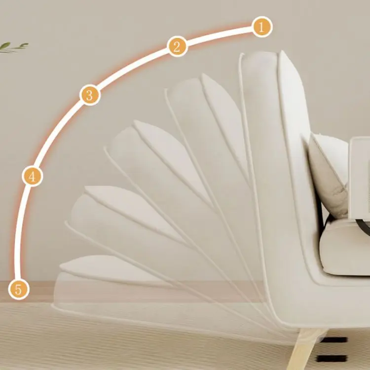 Nordic simple wooden sofa fashionable multi-angle adjustment practical small sofa folding sofa bed