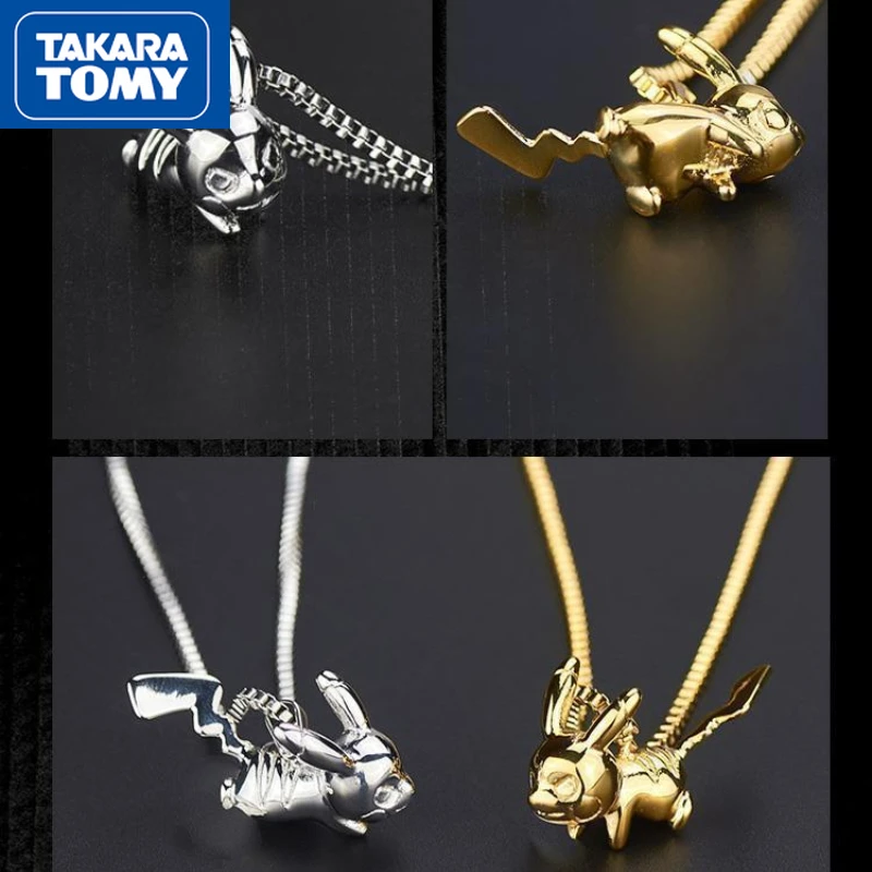 

TAKARA TOMY Pikachu New Hypoallergenic Ball Chain with Pendant Cool Couple Necklace Accessories Cartoon Cute Jewelry