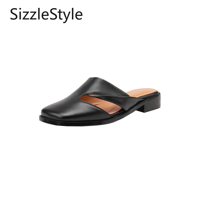 

Модные женские простые универсальные тапочки с квадратной головкой и закрытым носком на низком каблуке, удобные универсальные тапочки на толстом каблуке