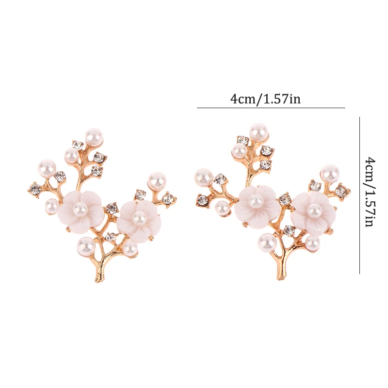 2Pcs Alloy Branch Flower Accessories Antiquity Hairpin Clothing Hair Accessories DIY Material