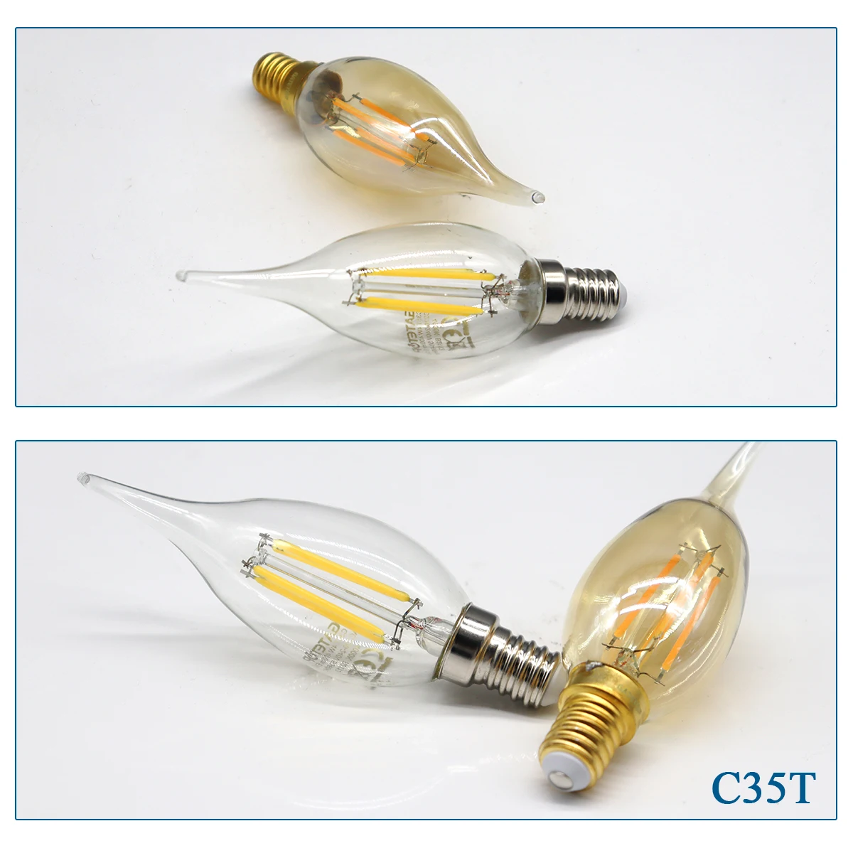10 pièces LED Edison ampoule lampes E27 E14 B22 2700K 3000K 4000K éclairage 220V Filament Vintage Ampoule à incandescence Edison ampoules lampe