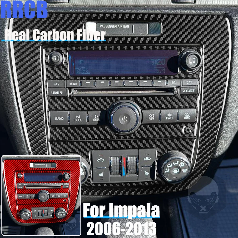 

Real Carbon Fiber Car Accessories Center Console Panel Set Decorative Trim Soft Cover Sticker For Chevrolet Impala 2006-2013