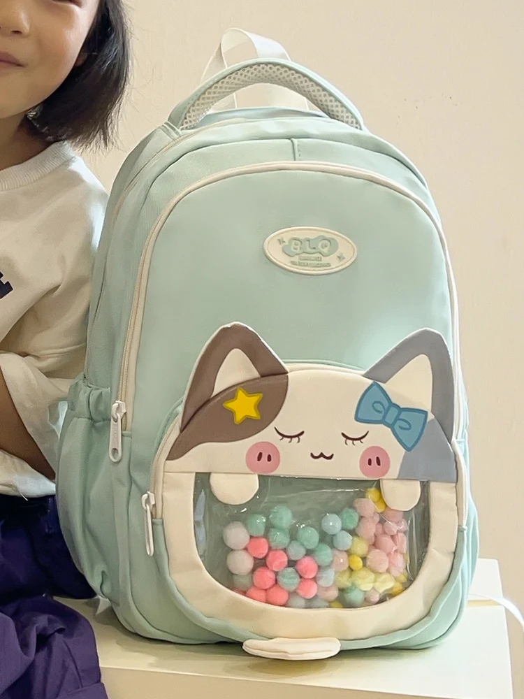 Mochila Infantil Bonita para Niñas de Primaria y Secunia, Estudiantes Universitarias, Mochila con Letras Estampadas, Bolso...