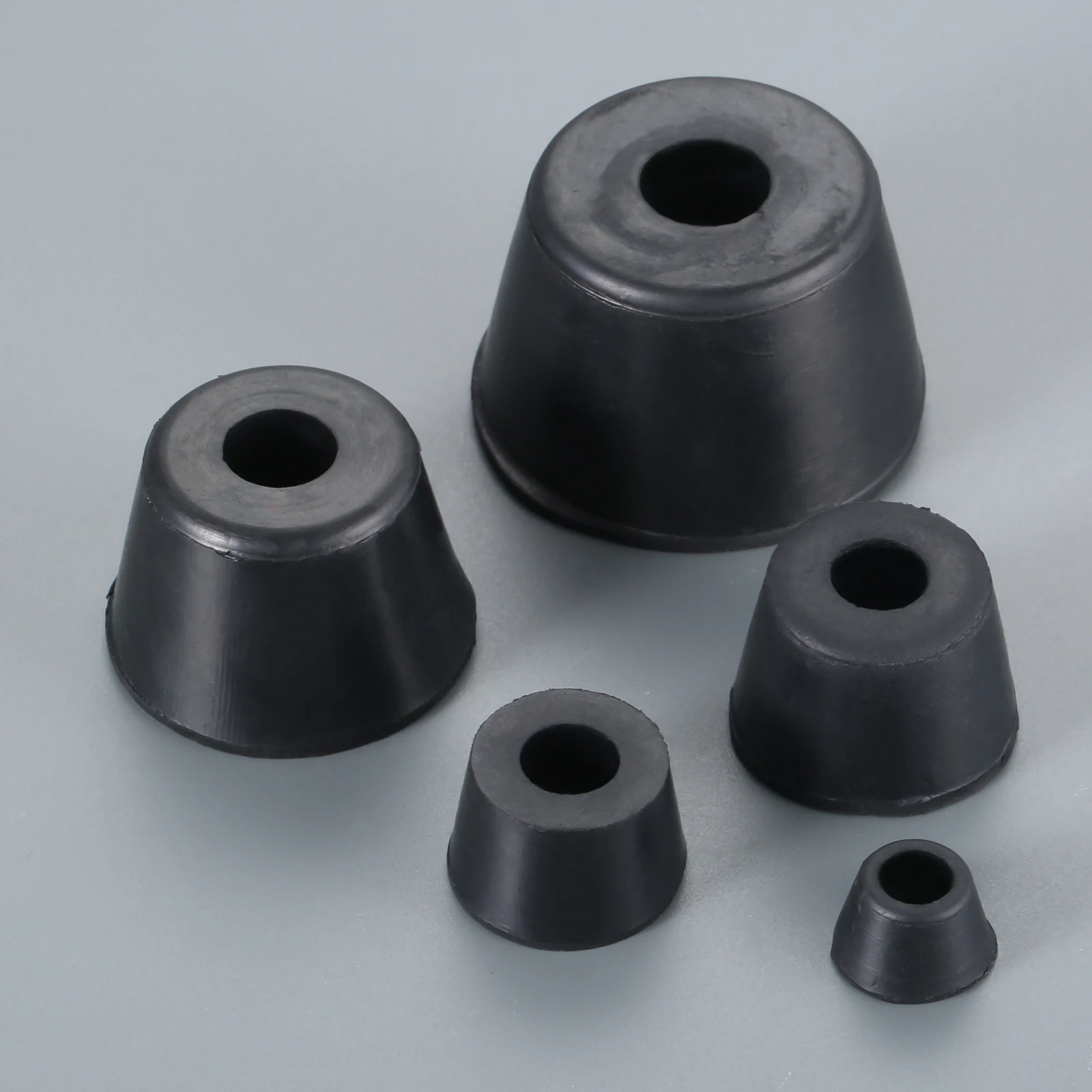 20/12/4 قطعة مخروط الشكل المطاط قدم كرسي الطابق حامي عدم الانزلاق الوفير الأثاث الساقين الجدول الساق غطاء خزانة أسفل منصات أسود