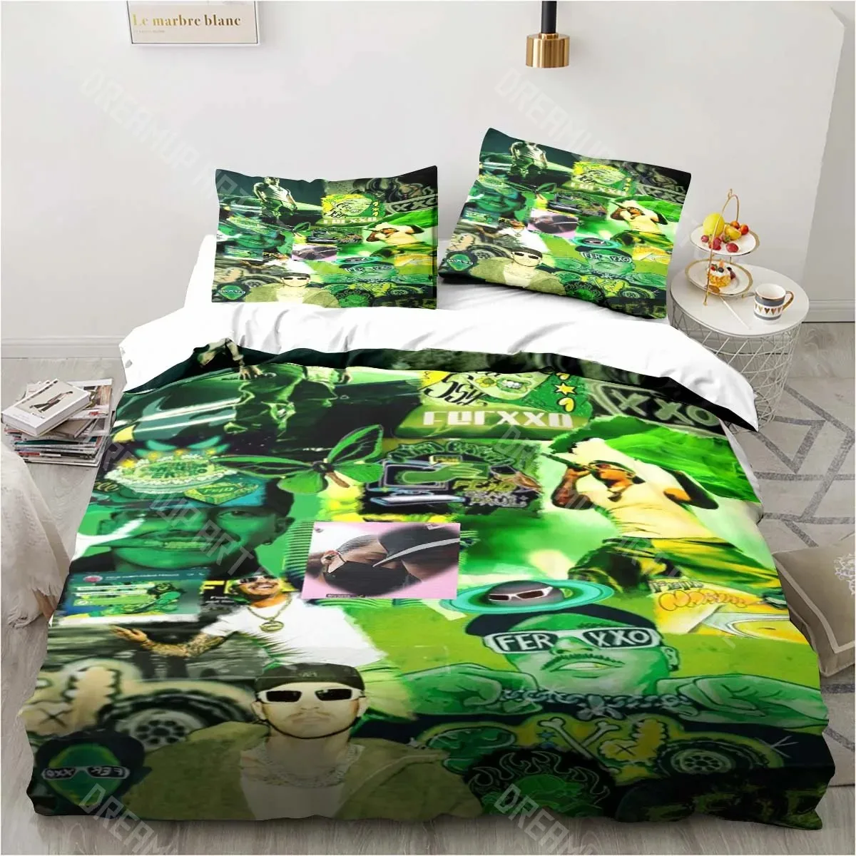 3D Printed Feid Ferxxo Rapper Bedding Set for Boys Girls Duvet Cover Pillowcase Twin Queen King Full Single Double Sizes