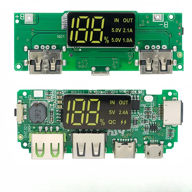 18650 Charging Board Dual USB 5V 2.4A Mobile Power Bank Module 186 50 Lithium Battery Charger Board Circuit Protection