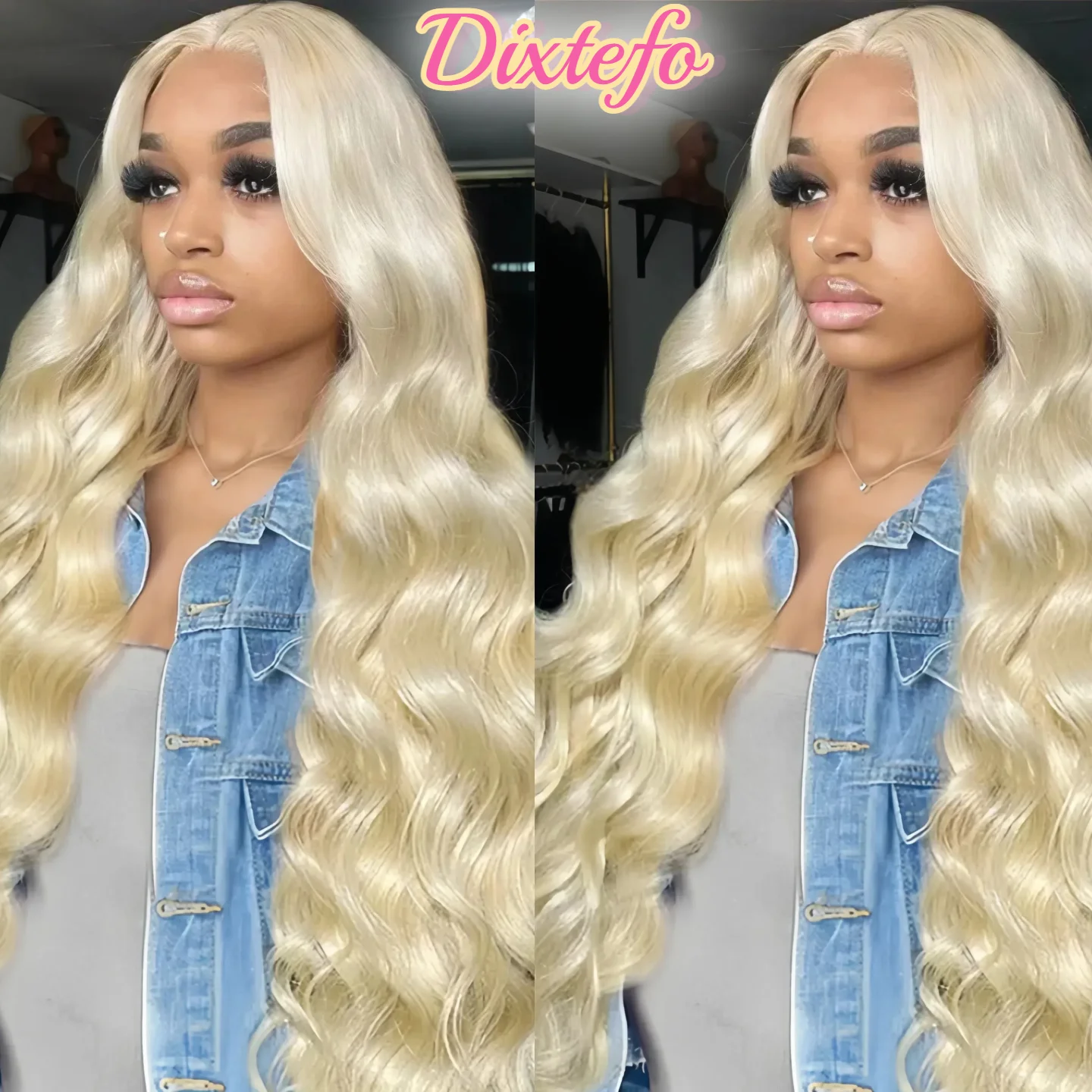 

30-40-дюймовый парик с HD-кружевной передней частью, цвет 613 блонд, плотность 200%, волнистый, 13x6, из натуральных бразильских волос, окрашенный, предварительно прорезанный, для женщин