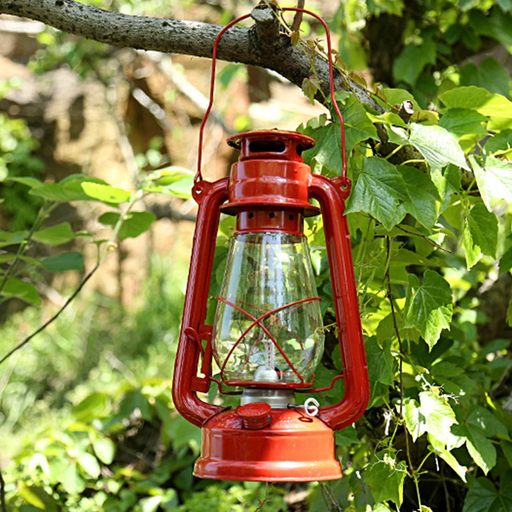 Vintage Kerosene Oil Lamp Lantern 31cm Retro Kerosene Light Camping Tent Decorative Atmosphere Lighting Outdoor Campinglight *1