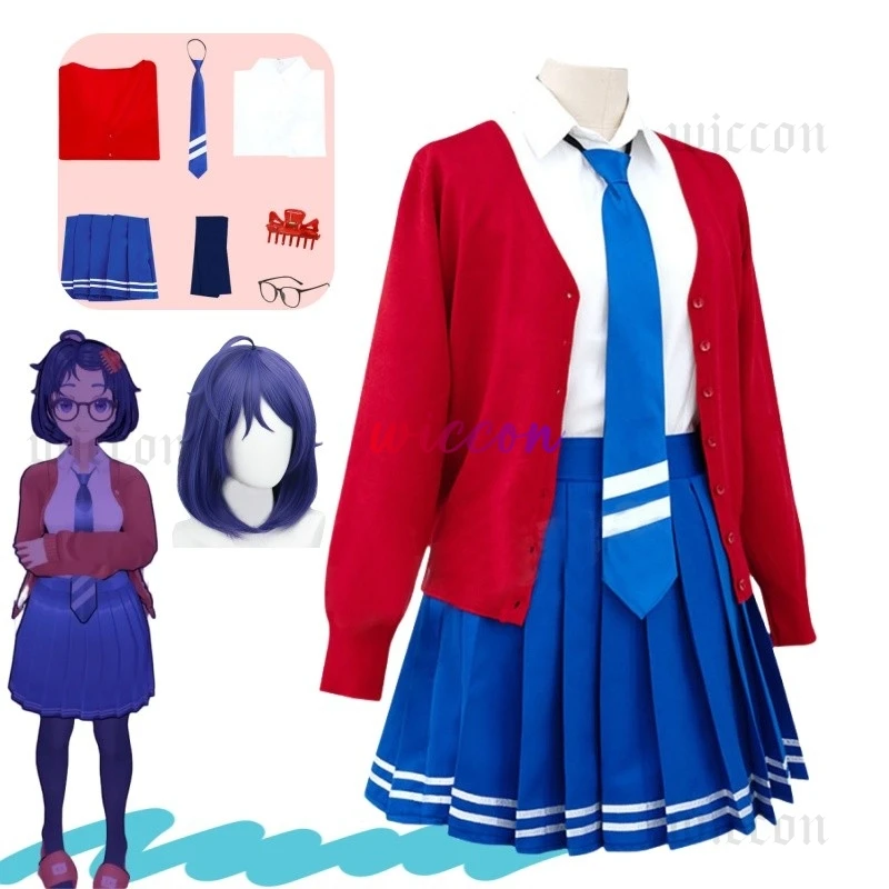 Mila Gioco Cosplay MiSide Pazzo Miла Мита Mila Mita Costume Cosplay Ragazza Scuola JK Uniformi Parrucca Vestito per Donna