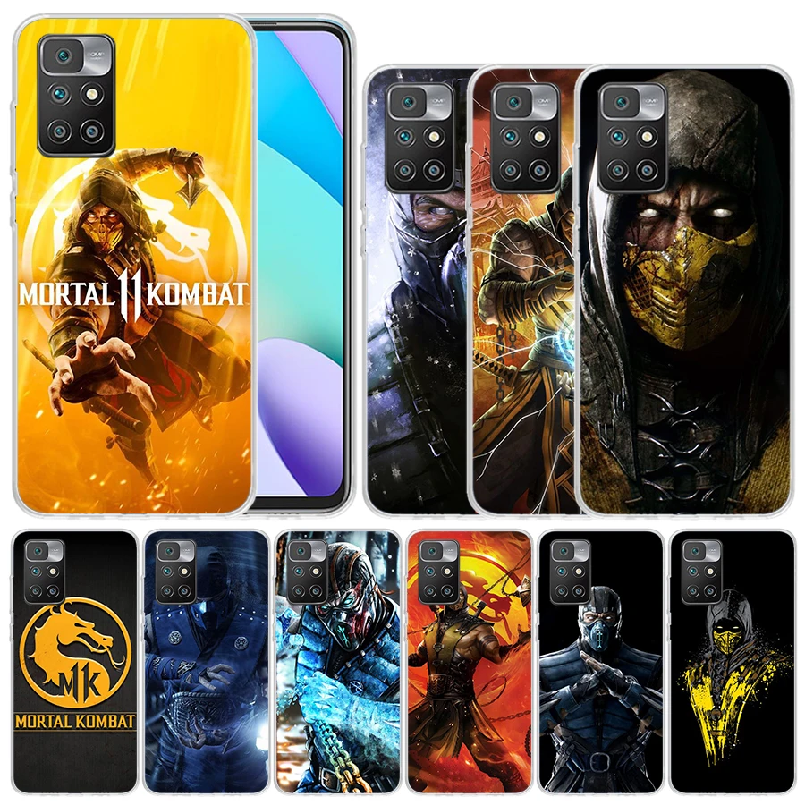 Mortal Kombat Soft Cover for Redmi 12 12C 10 10A 10C 9 9A 9C 9T Print Phone Case 8 8A 7 7A K20 6 Pro 6A S2 K40 Pattern Coque