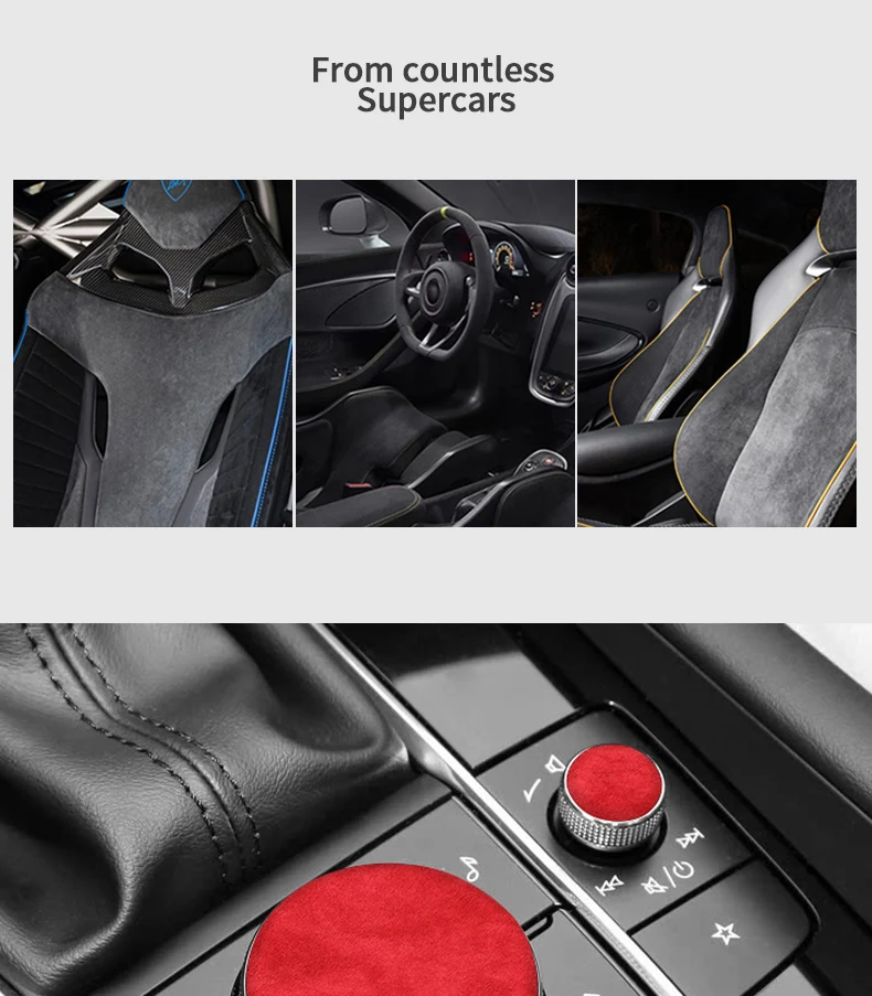 Für Mazda 3 Axela Mittelkonsole Multimedia Knopf Knopf Abdeckung Trim Aufkleber Auto Innen Tuning Zubehör Aus Alcantara – Detail 3
