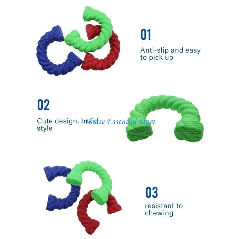 P15F Textured Natural Rubber Toy Stimulates Dog Curiosity and Exercise Random Color
