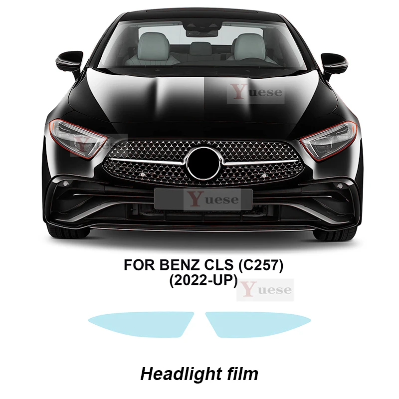 

Для Mercedes Benz CLS C257 2022-UP автомобильная защитная пленка для фар зеркальная пленка ТПУ прозрачная наклейка против царапин