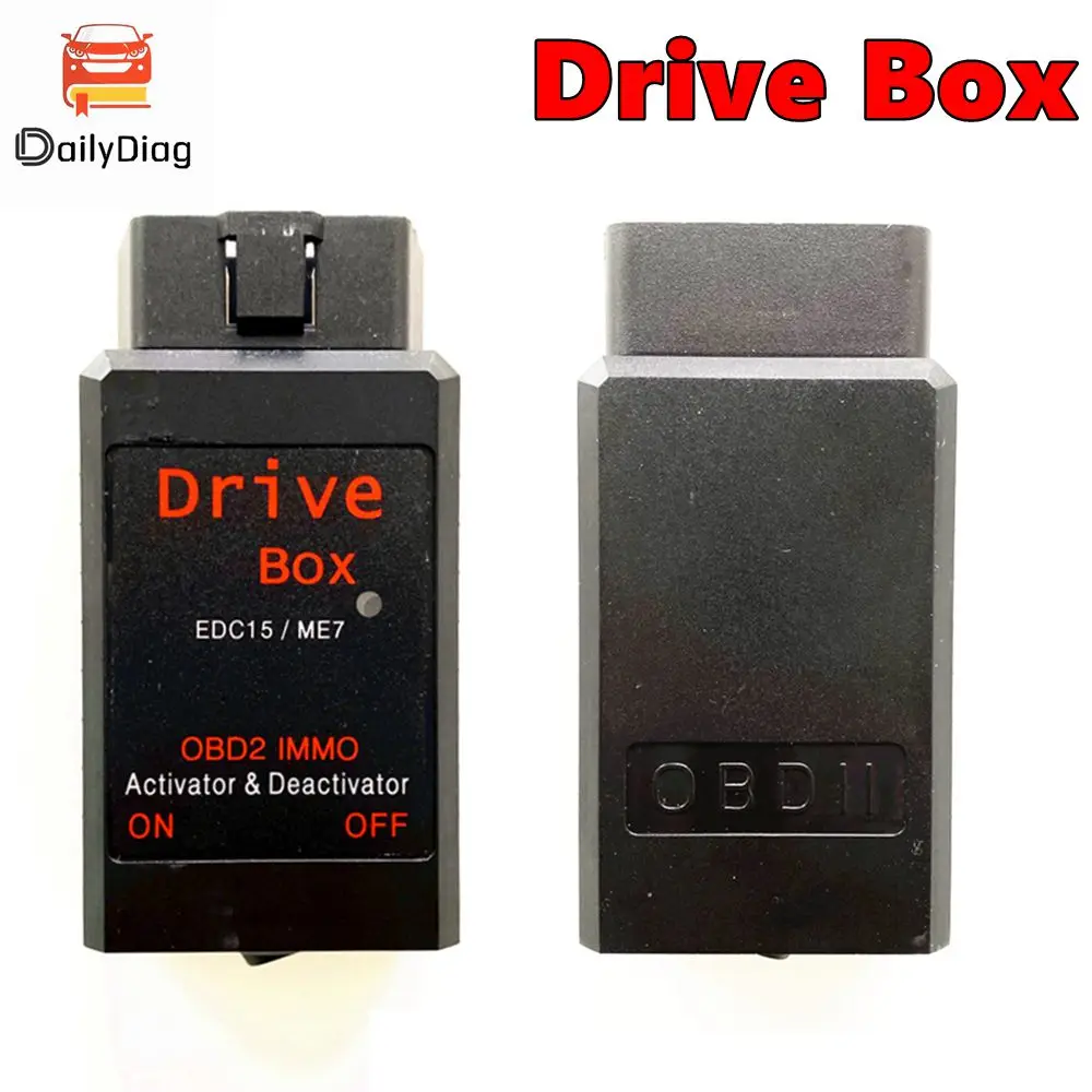 OBDII Drive Box EDC15/ME7 OBD2 IMMO Deactivator Activat OBD 2 Drive Box Plug and Play Car Diagnostic Tool