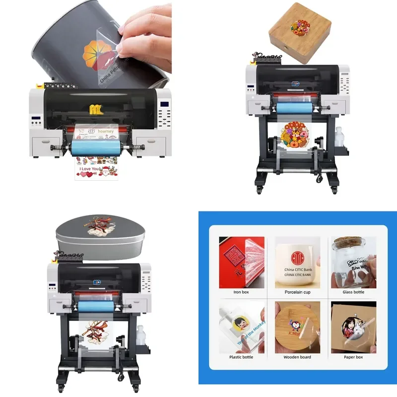 High Quality A3 UV DTF Sticker Printer with XP600 Print Head for UV DTF Flatbed Printer Label Paper for Mug Glass