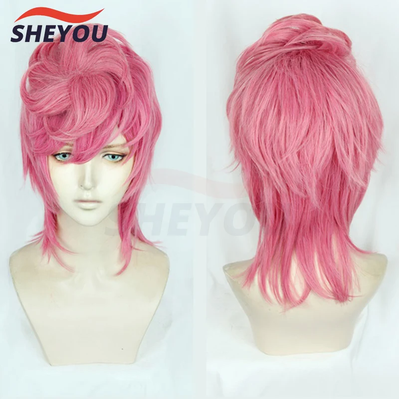 

Trish Una Cosplay Wig Anime JOJO Bizarre Adventure Golden Wind Trish Una Heat Resistant Hair Cosplay Costume Wig + Wig Cap