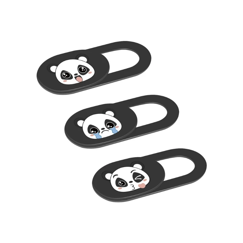 3 stks Leuke Panda Webcam Camera Cover Telefoon Lens beschermhoes Camera Masking Sticker Computer Privacy Cover voor MacBo