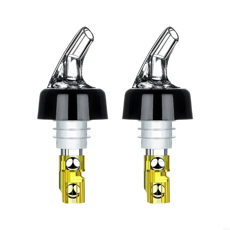 2PCS Wine Pour Nozzles Bottle Pourer 45ml Automatic Measuring Beverage Dispensing Seal Cover For Accurate Cocktails X3UC