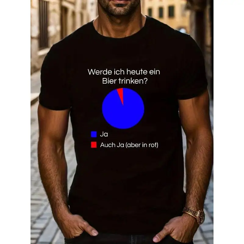 

Funny German Beer Slogan T-shirt Men Women Humor Graphic Tee Casual Top Party Gift Streetwear Trendy Shirt
