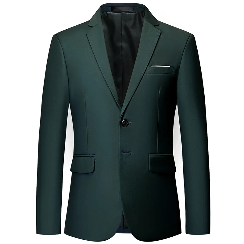 2023 Autumn Men Stylish Colorful Slim Fit Casual Blazer Jacket Green Purple Black Yellow Wedding Prom Formal Suit Coats Men