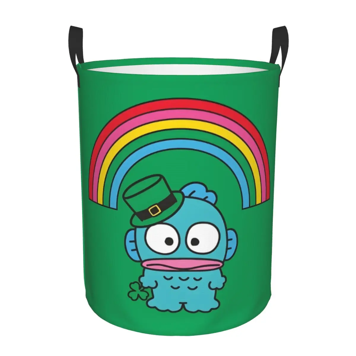 

Custom Hangyodon Laundry Basket Collapsible Cute Fish Baby Hamper for Nursery Toys Organizer Storage Bins