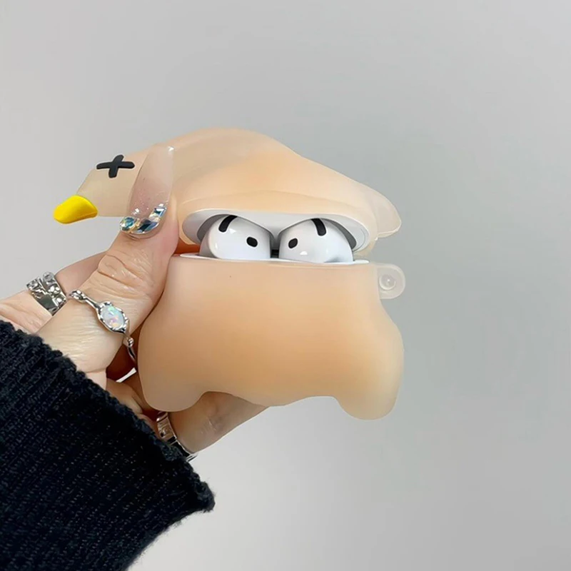 Новый цвет, меняющий цвет, жареная утка, беспроводная зарядная коробка Bluetooth для Airpods 4, чехол для наушников с героями мультфильмов