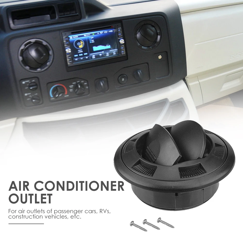 A/C Air Air Conditioning Vent 75mm Grille Outdoor Personal Car Round Outlet with Honeycomb Accessories for Bus RV