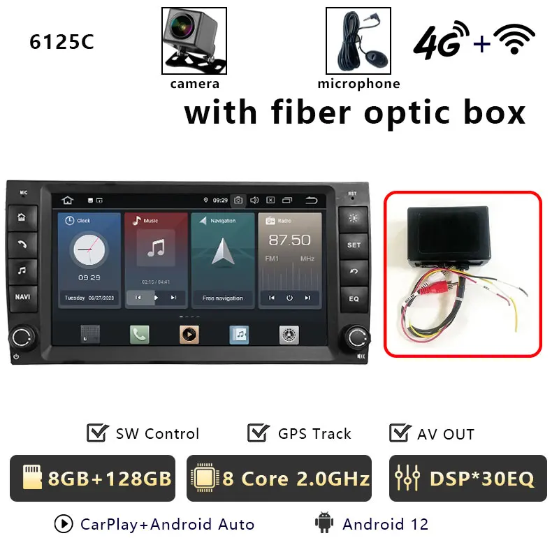 CHSTEK Autoradio Android 13 Speler voor Porsche Cayenne 955 957 9 PA 2002-2010 CarPlay Navigator Multimedia Bluetooth 4G GPS WiFi