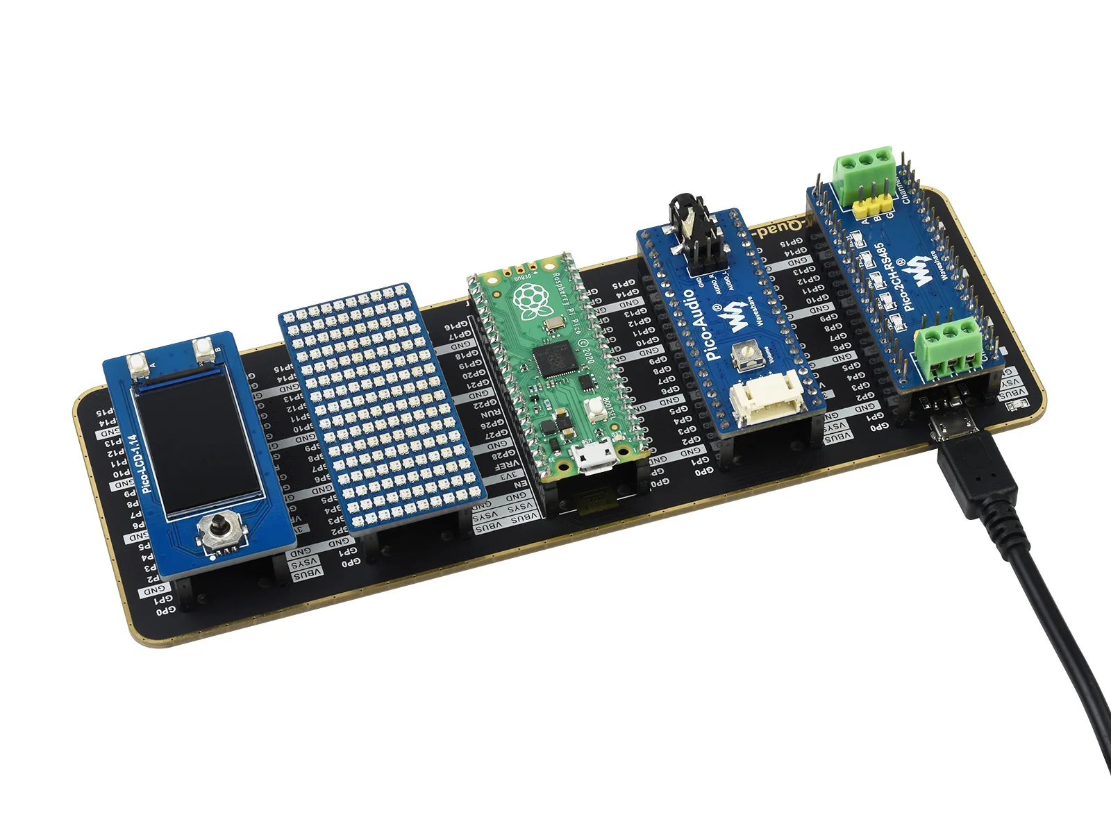 Placa de expansión: experimento de sensor GPIO compatible con Raspberry- Pi Pico/PicoW