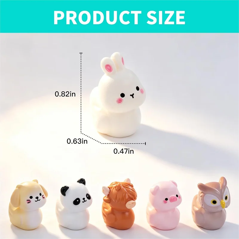 5/10pcs Mini Animal Ducks Figures Bulk, Tiny Funny Resin Miniatures, Fairy Garden, Home Desk Micro Landscape Accessories
