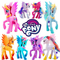 14cm My Little Pony Cartoon Anime Doll Figure Rarity Apple Jack Rainbow Dash Princess Celestia Model for Kid Girl Birthday Gifts