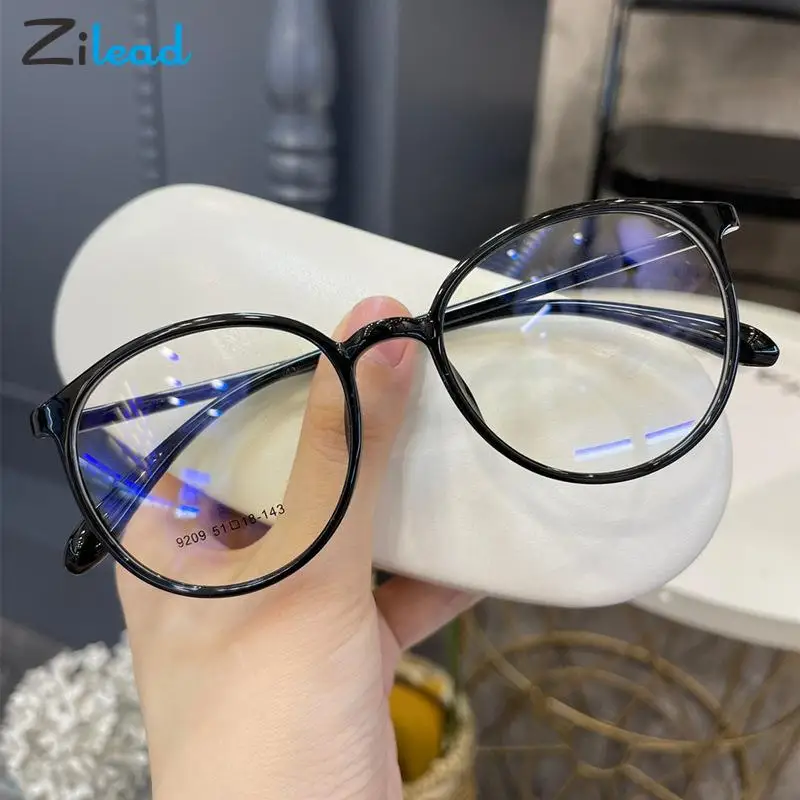 Zilead Ultralight Anti Blue Light Reading Glasses Women Men Fashion Round Presbyopia Glasses Anti-fatigue Magnifier Eyewear +1+4