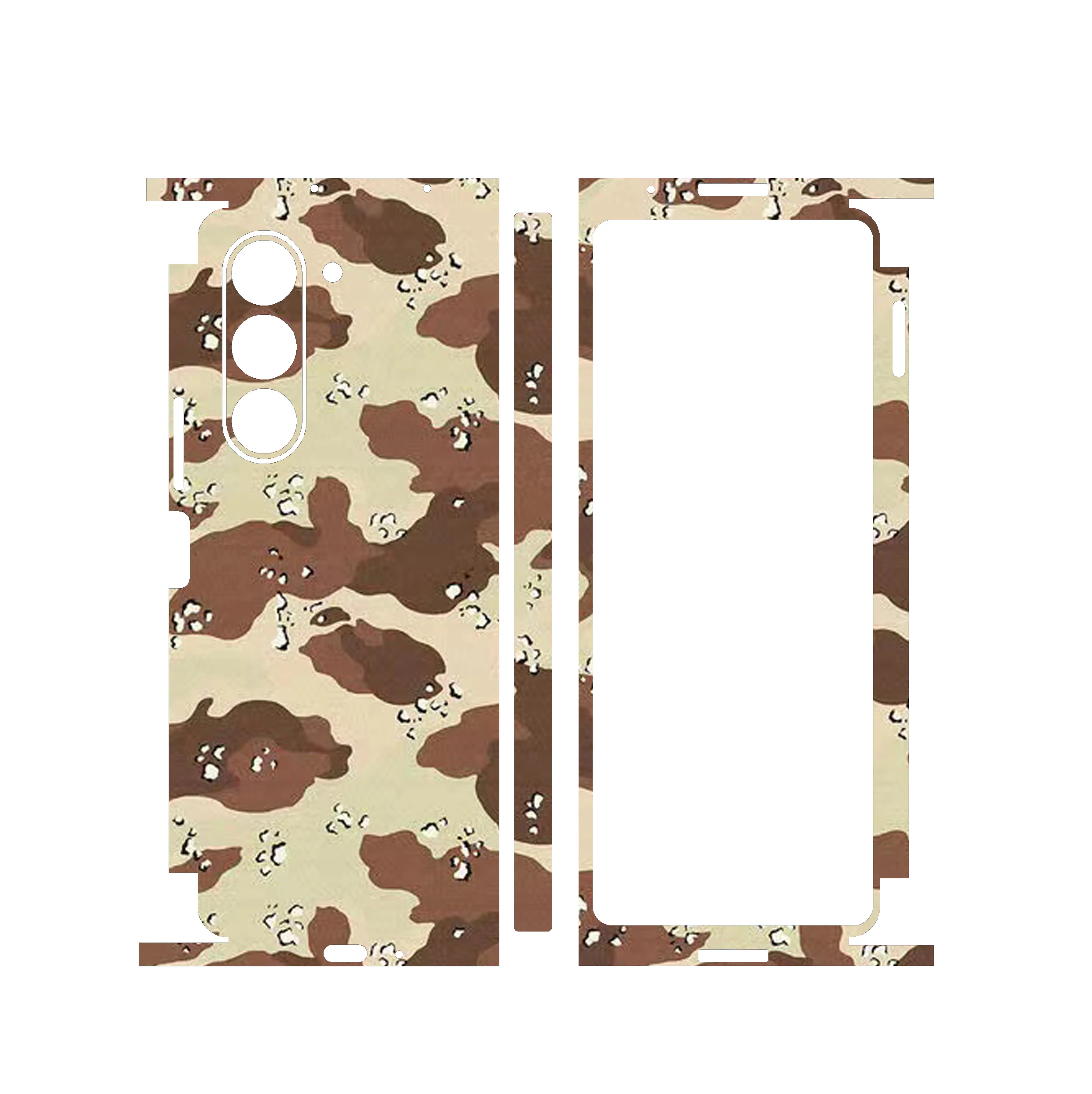 3M Camouflage Anti-Scratch Stickers For Samsung Galaxy Z Fold 5 4 3 2 Fold5 Fold4 Protective Decal Skin Cover Back Film