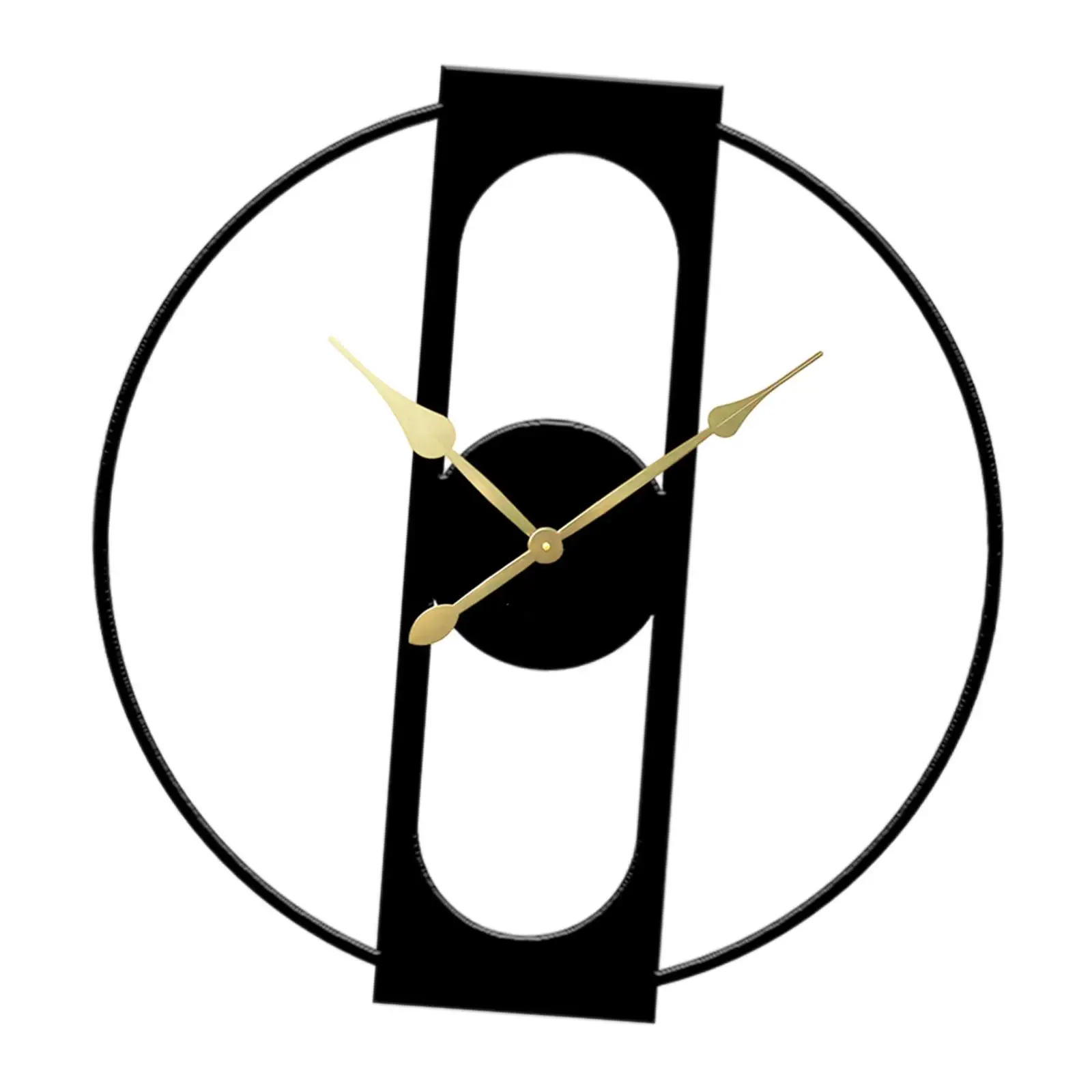 Modern Wall Clock Decorative Non Ticking Black Acrylic Art Creative Silent